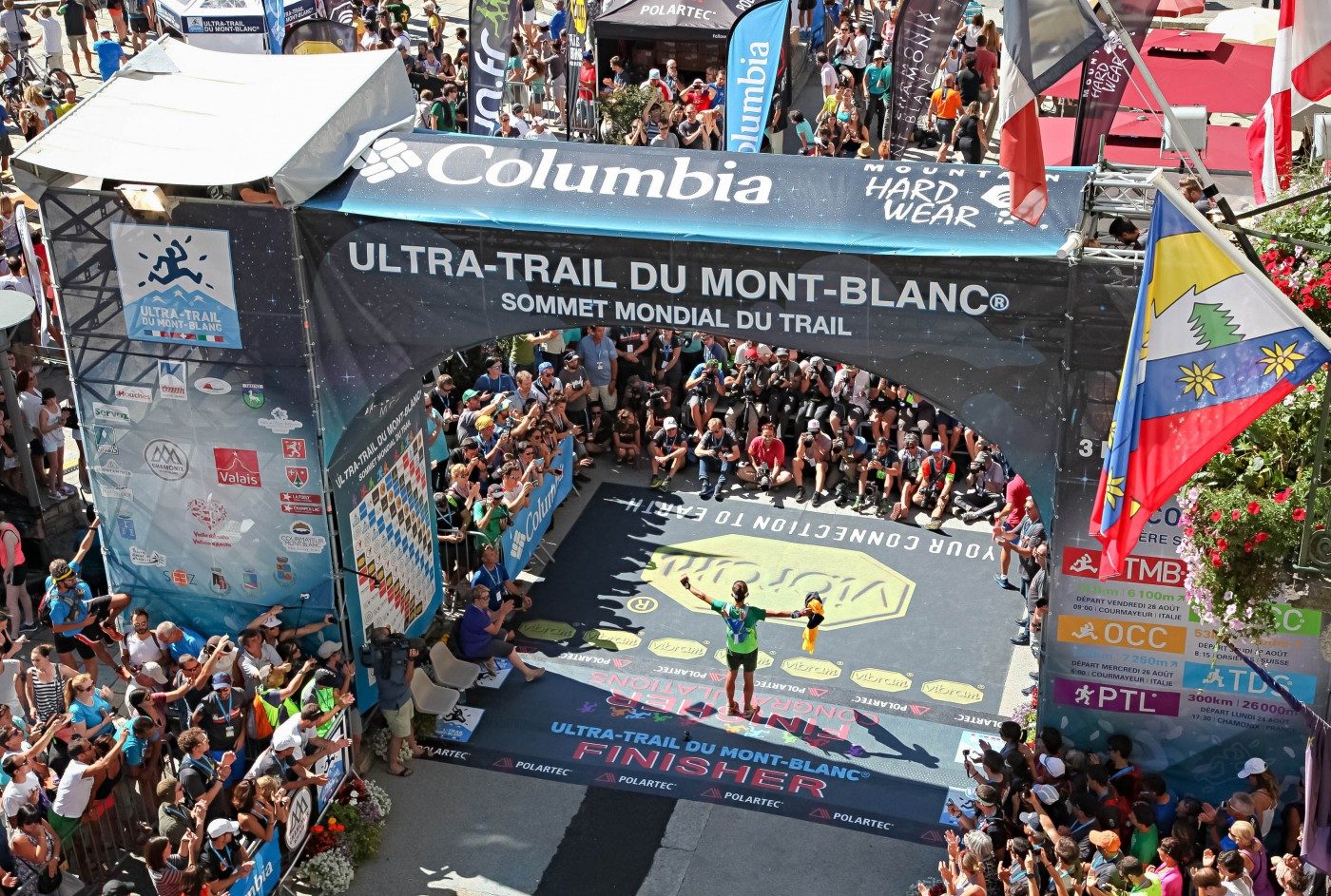 Ultra trail UTMB nas montanhas do Mont-Blanc