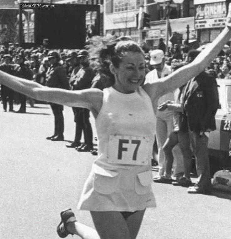 Kathrine Switzer na Maratona de Boston de 1967