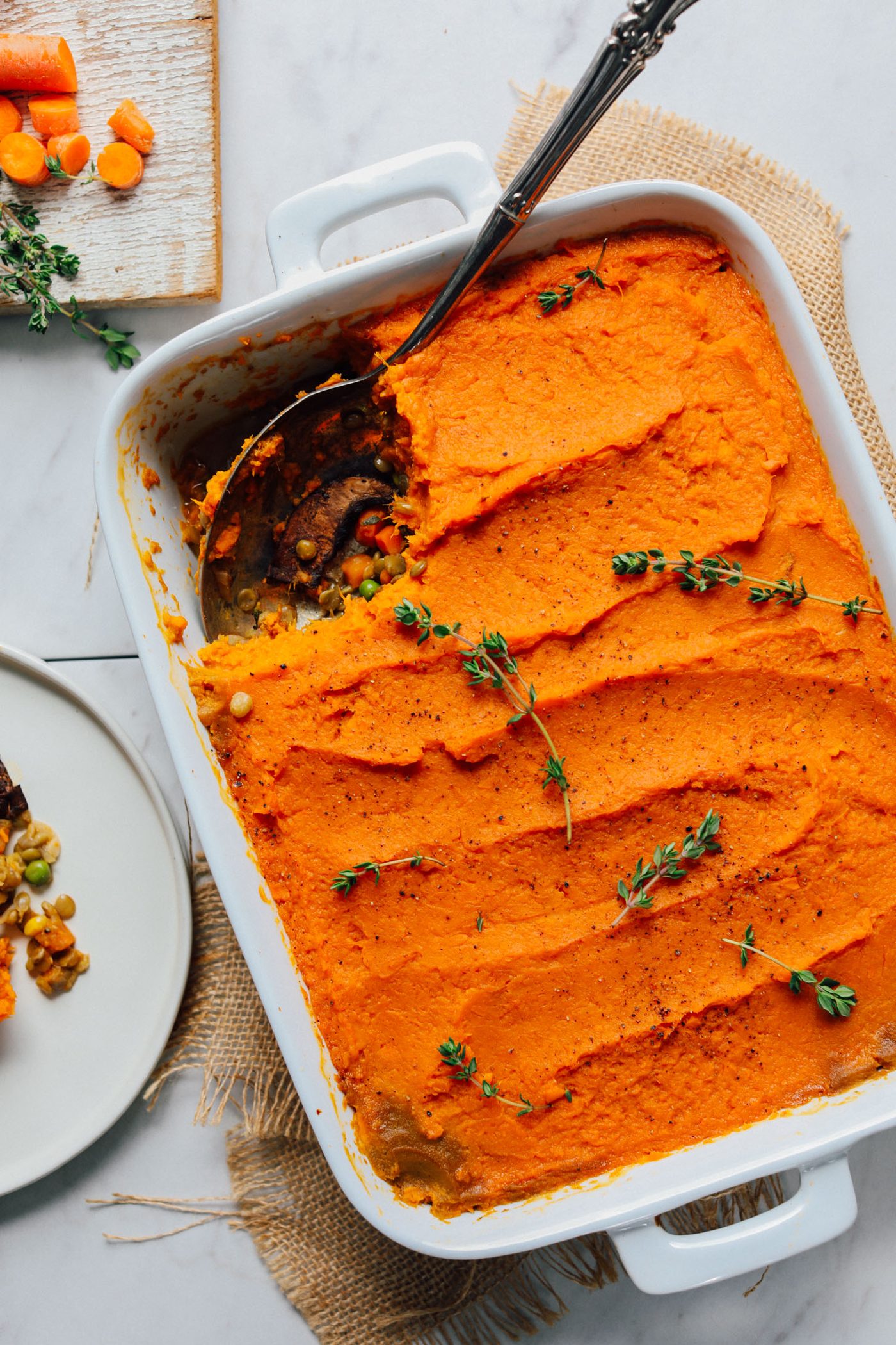 Escondidinho de batata-doce com carne moída